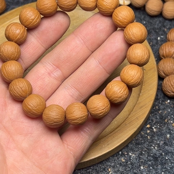 青***空把件猴头核桃原皮聚宝盆14.0精卡打底