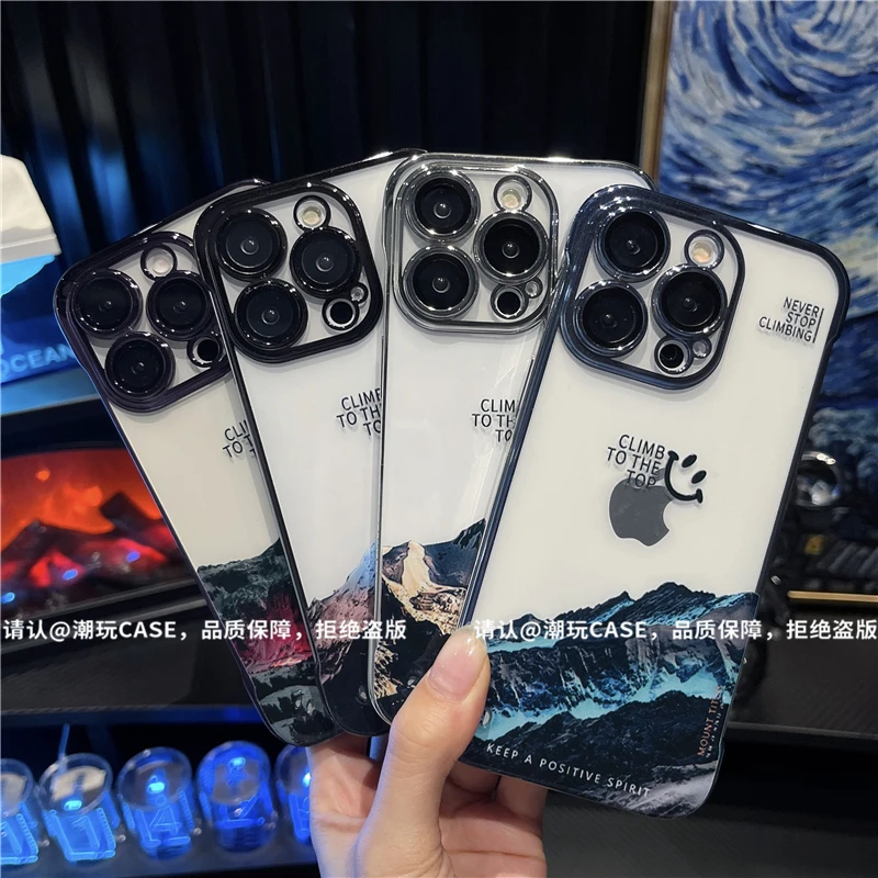 电镀无边框适用苹果16/iPhone/华为手机壳15promax/14防摔p60爆款