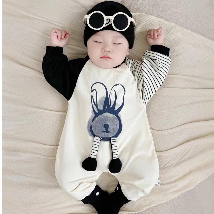 戴维贝拉联名叮当猫【热卖中】婴儿包屁衣春夏婴儿连体衣宝宝衣服长