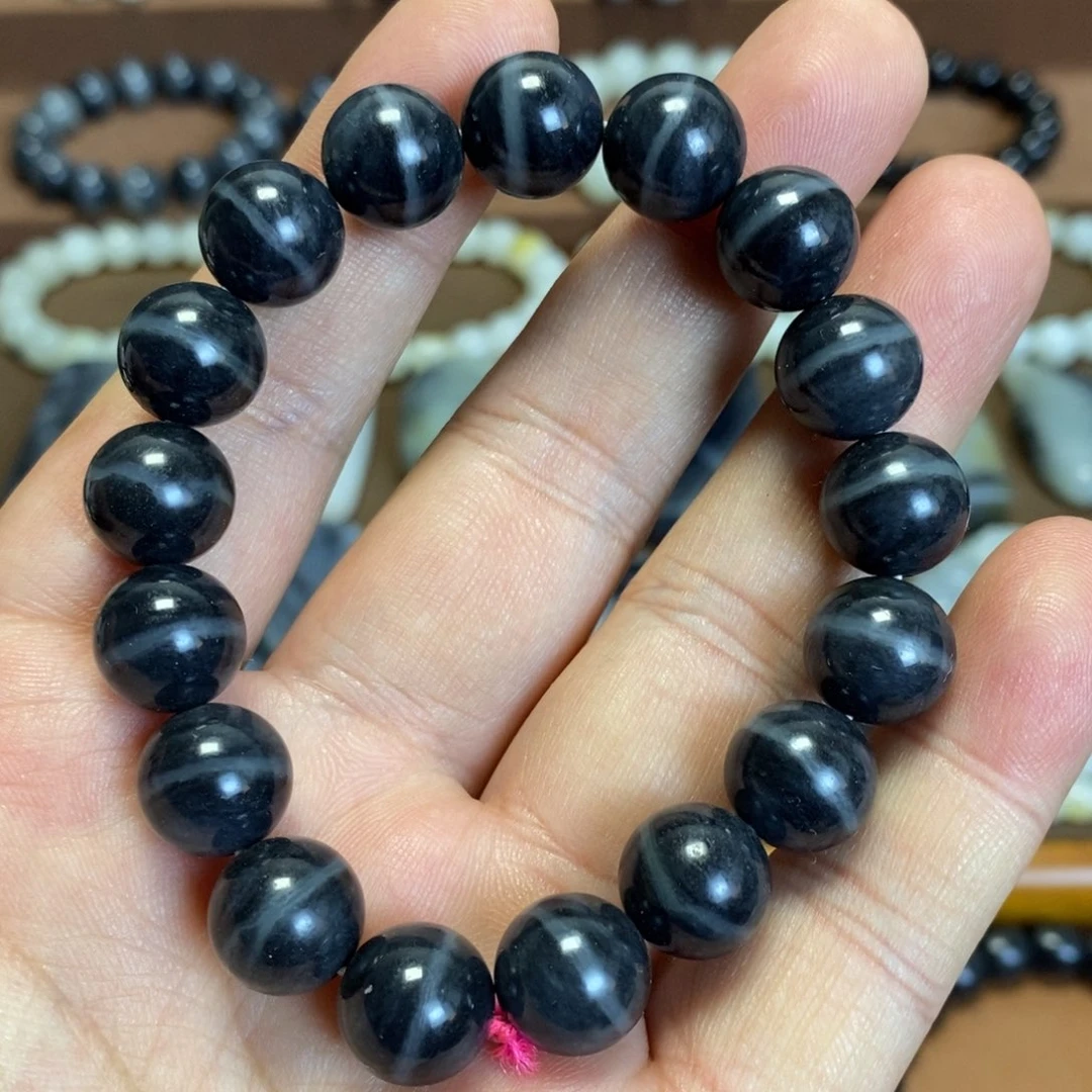 和田玉未镶嵌手串新疆和田玉青花一线天12圆珠手串