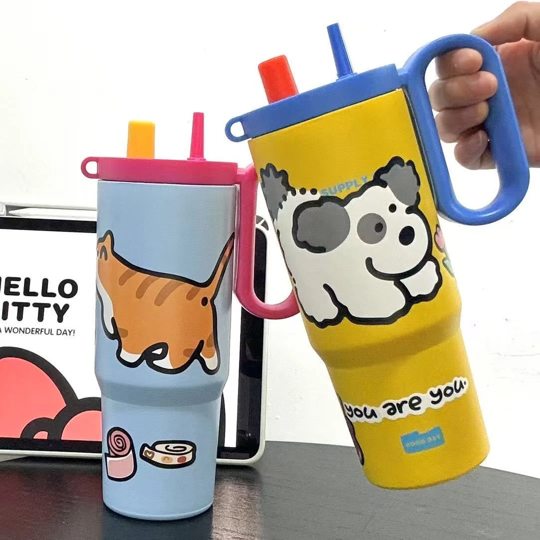 （小浩推荐）新款大容量保温杯吸管杯保温杯持久保温超大容量保温杯