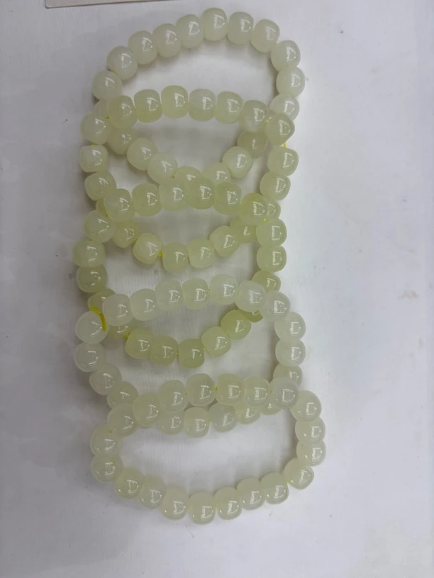 【姐妹珠宝】和田玉蜂蜜水手串10mm多样性发其一