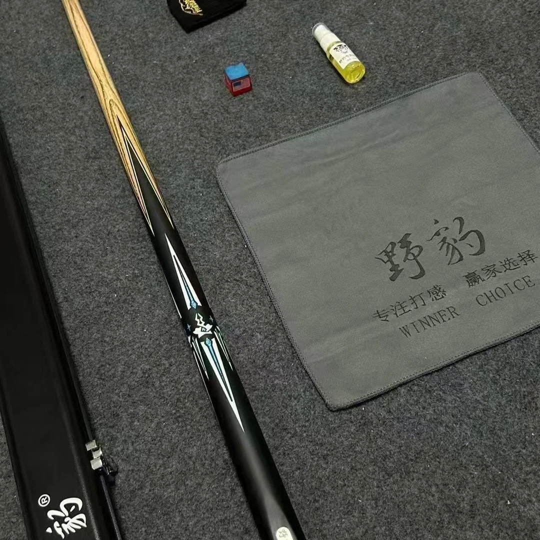 准神四 小头中式黑八斯诺克手工免漆一体台球杆精选白蜡木