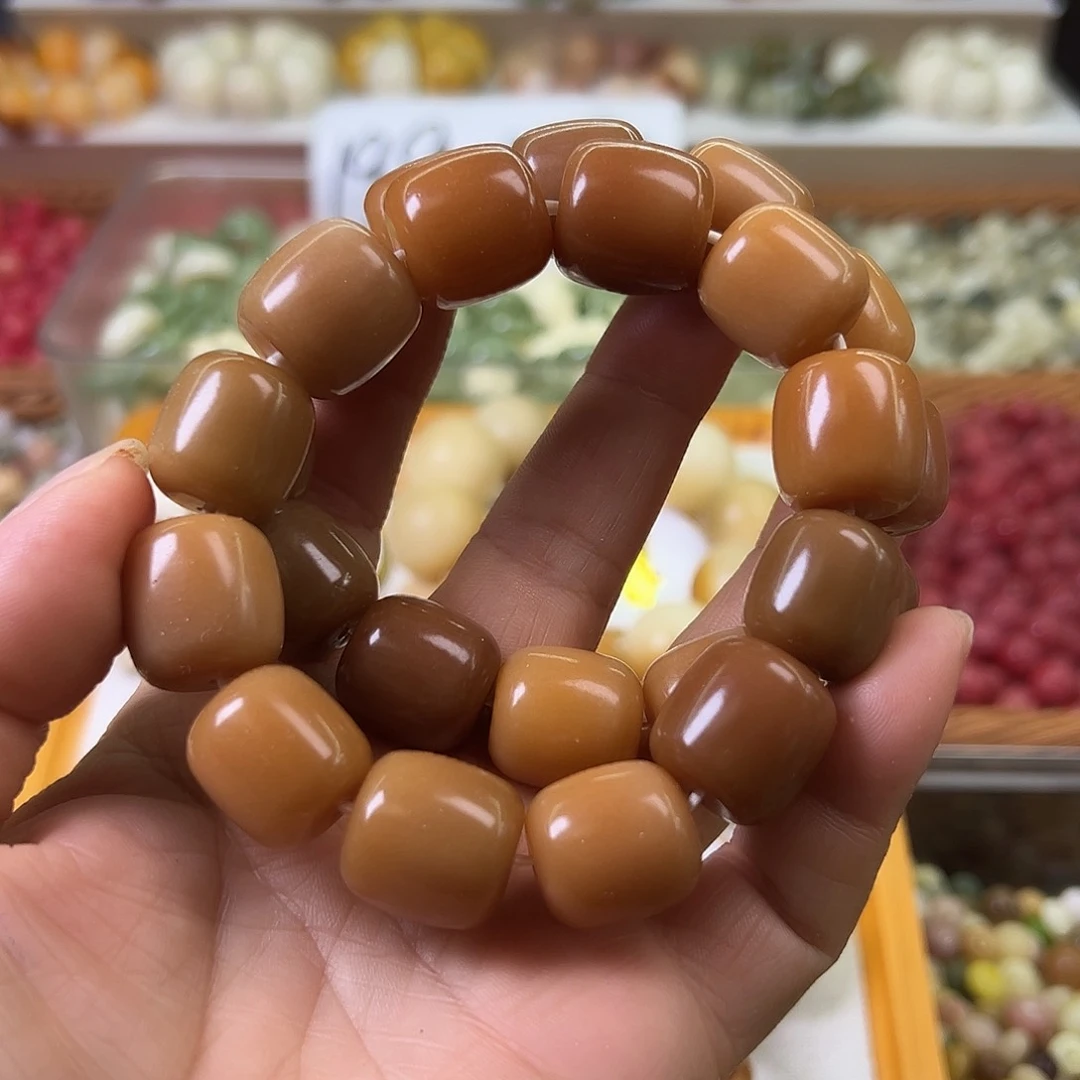 菩提根/象牙果手串微瑕卡17咖年糕一条