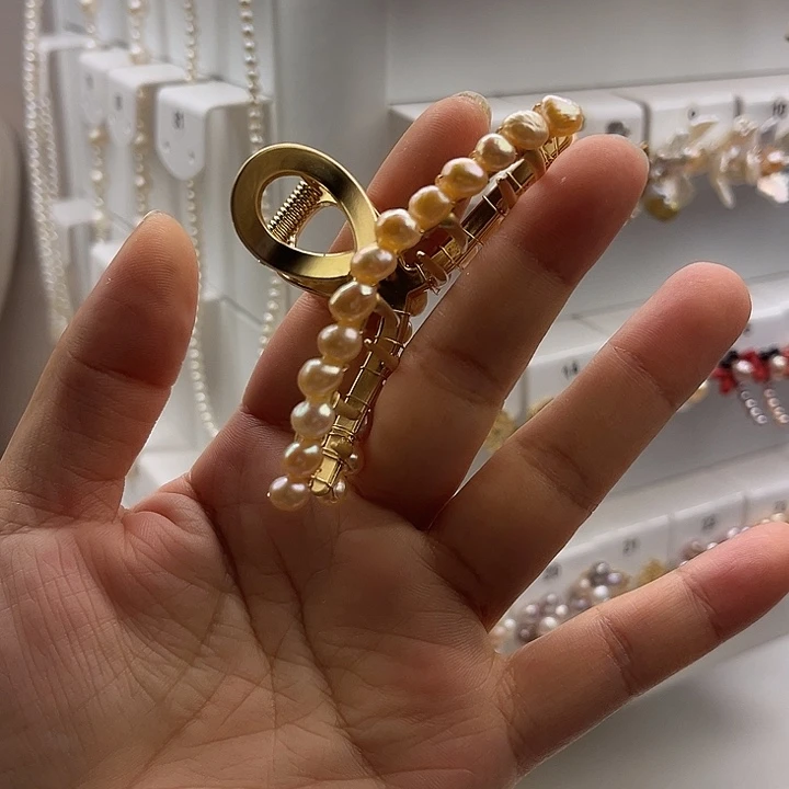 发夹淡水珍珠未镶嵌