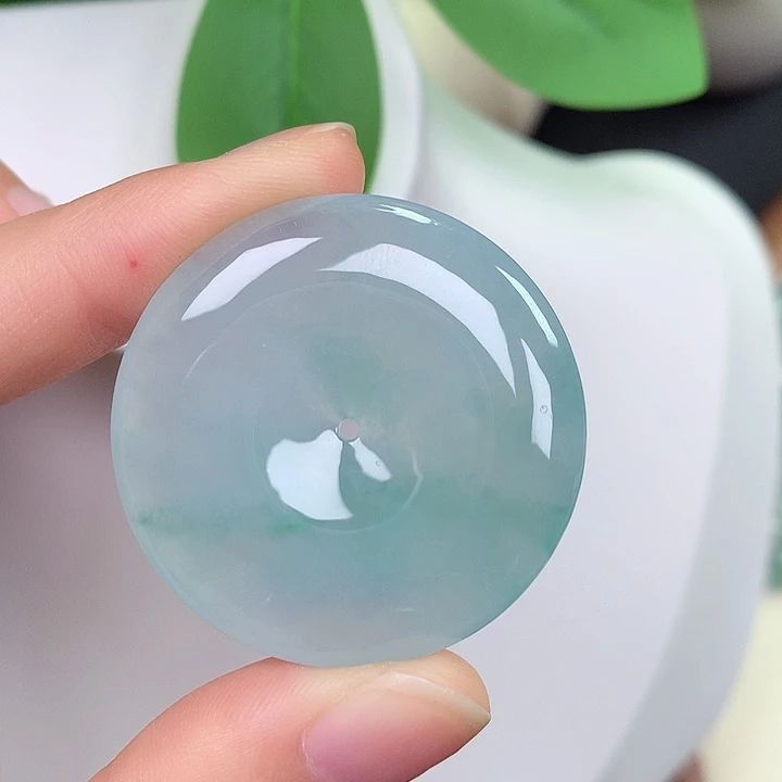 翡翠未镶嵌颈饰平安扣 35-6.1mm