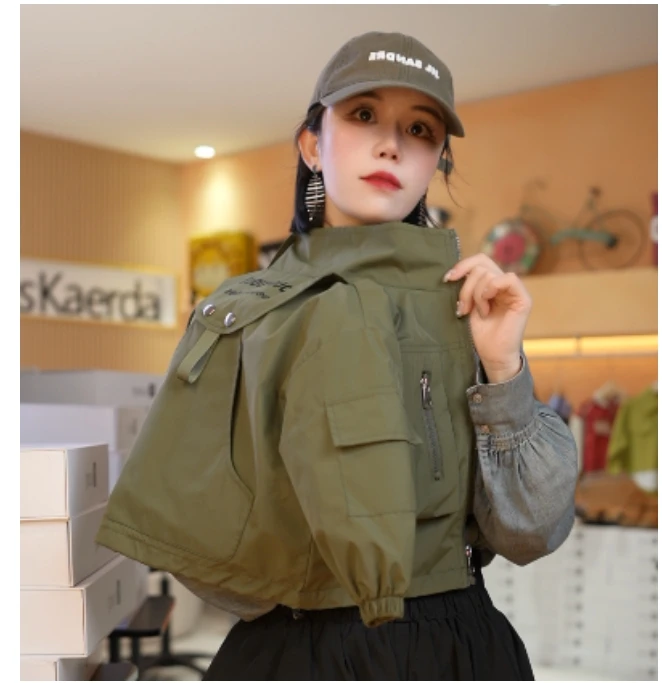 潮酷工装外套秋韩范时髦小中大童秋装外套