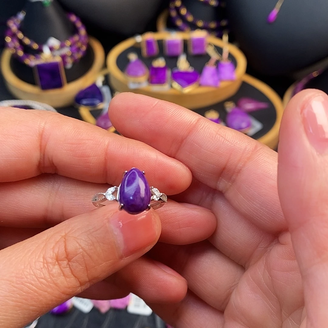 苏纪石（舒俱来）银S925镶嵌戒指