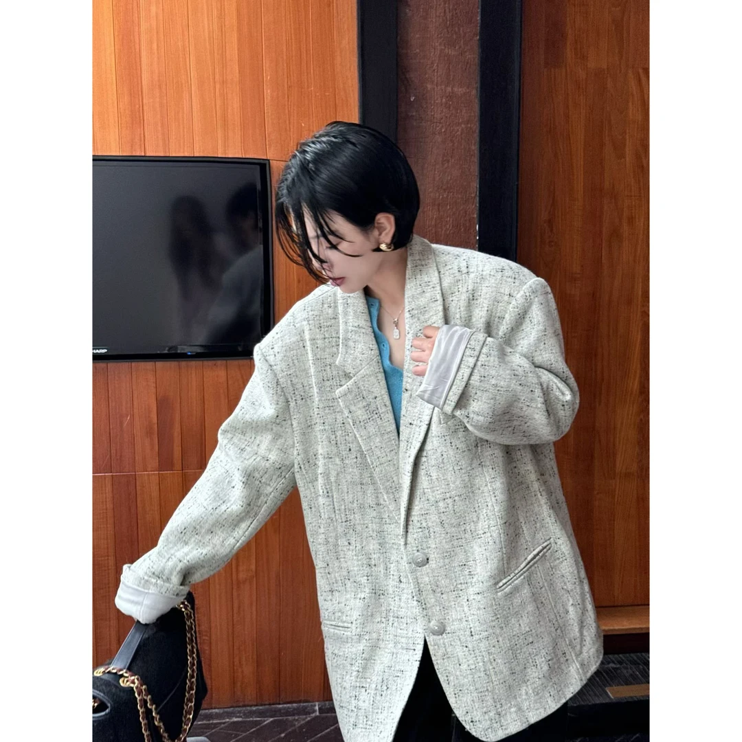 LIS&AZ- 雪花羊毛外套DWWL2506007