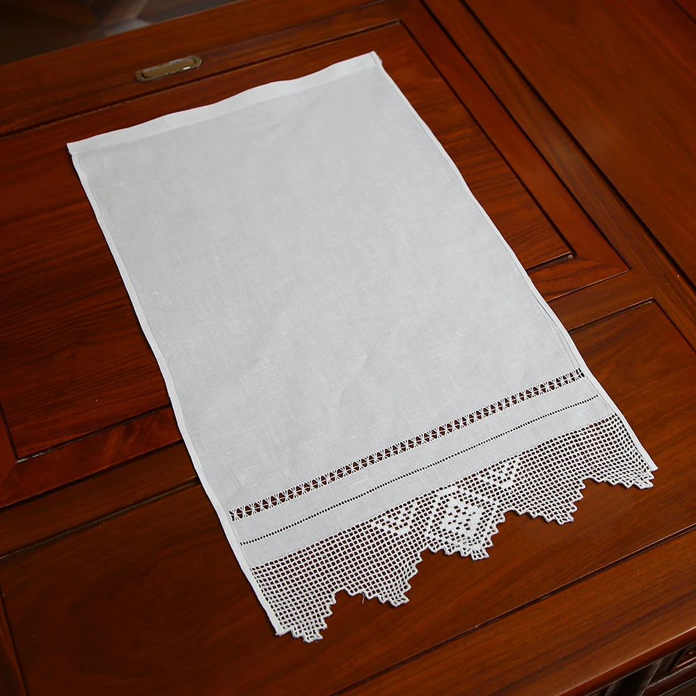 7189手工白色（31*54cm）棉麻交织沙发扶手巾/盖巾简约纯白防水