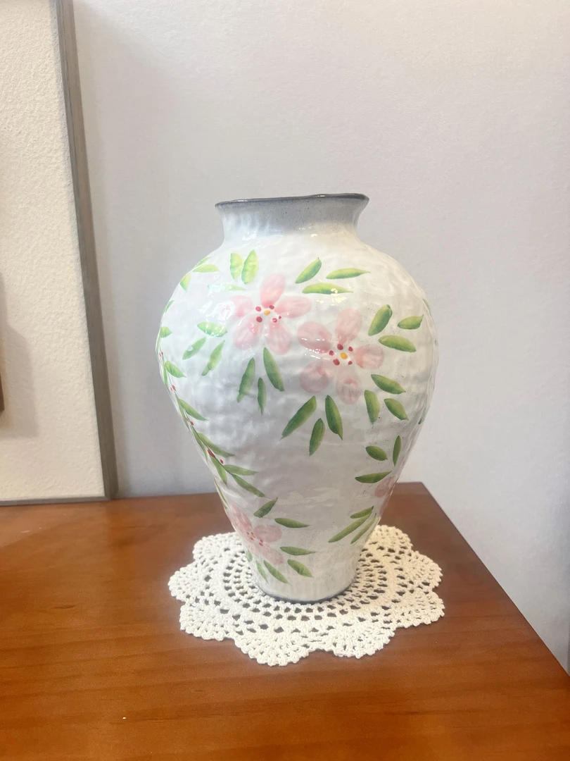 景德镇手绘艺术感花瓶（大号 花间桃梦 口径10 高28 肚径19）【新新】