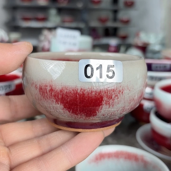 达***棍015纯手工拉坯钧瓷原矿釉主人杯