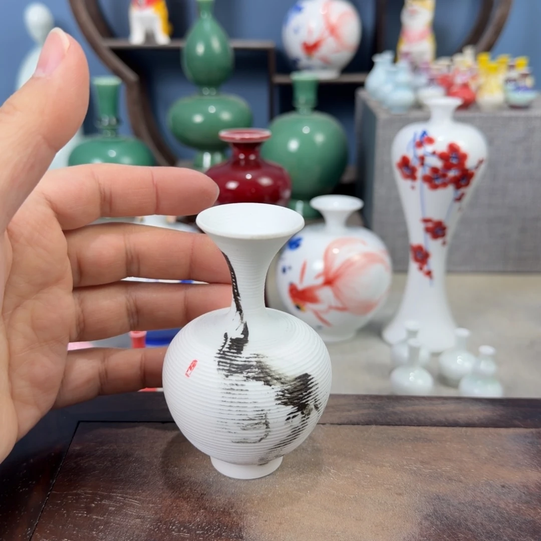 陶瓷手工小花器摆件