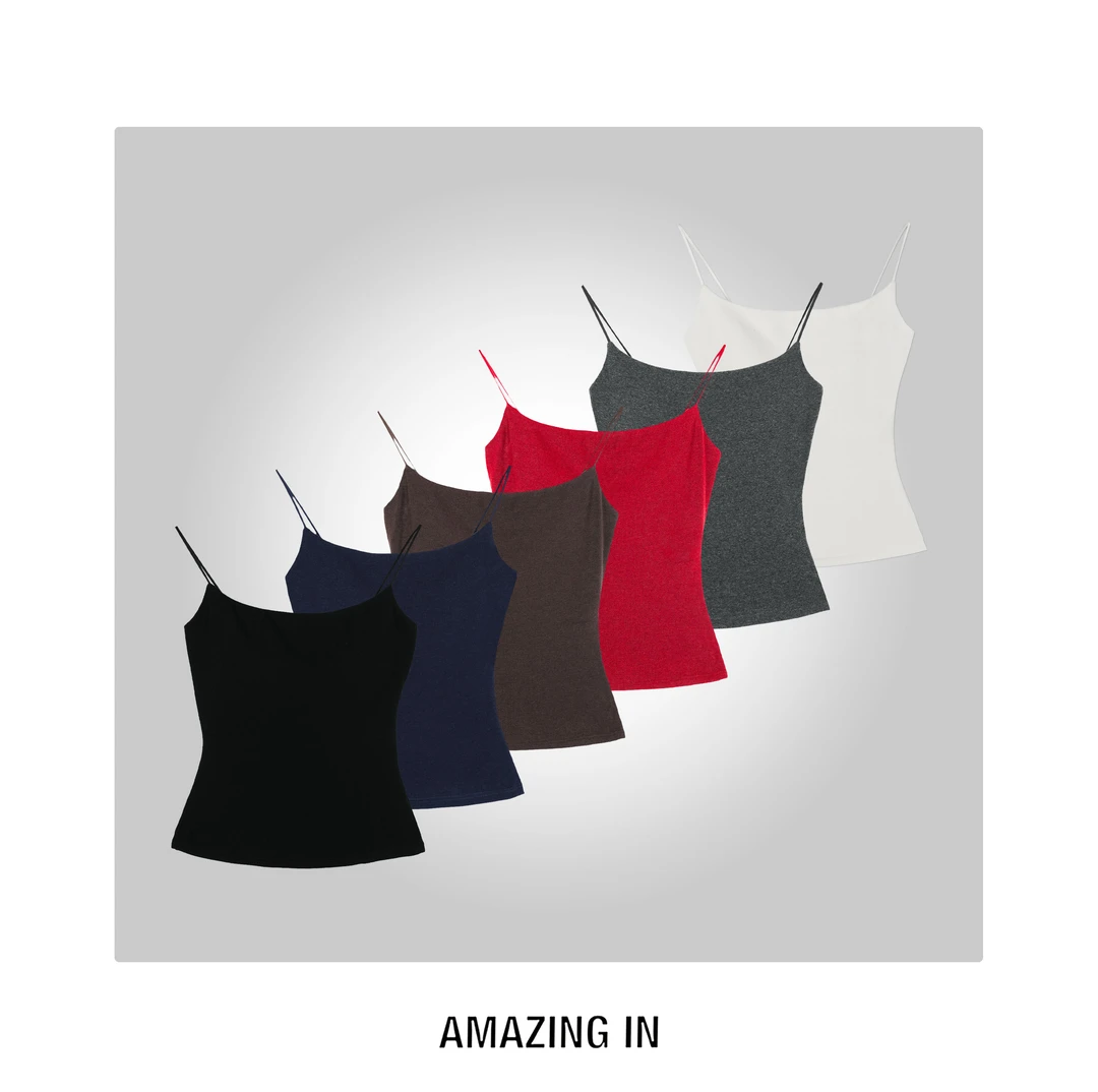 AMAZING IN | 加厚 | 坑条磨绒带杯吊带美背A250913-AI59CTT25583