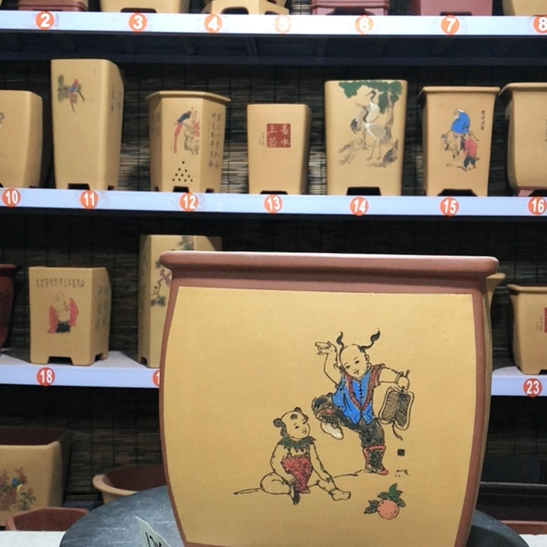 【闪购商品】紫砂花盆凡**场手工制作