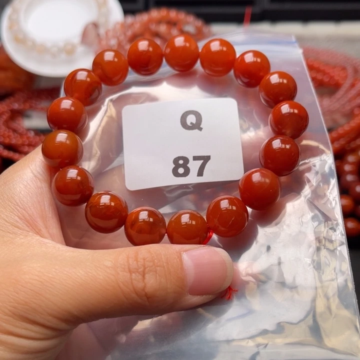 南红玛瑙未镶嵌多样性发货默认微瑕称重12mm