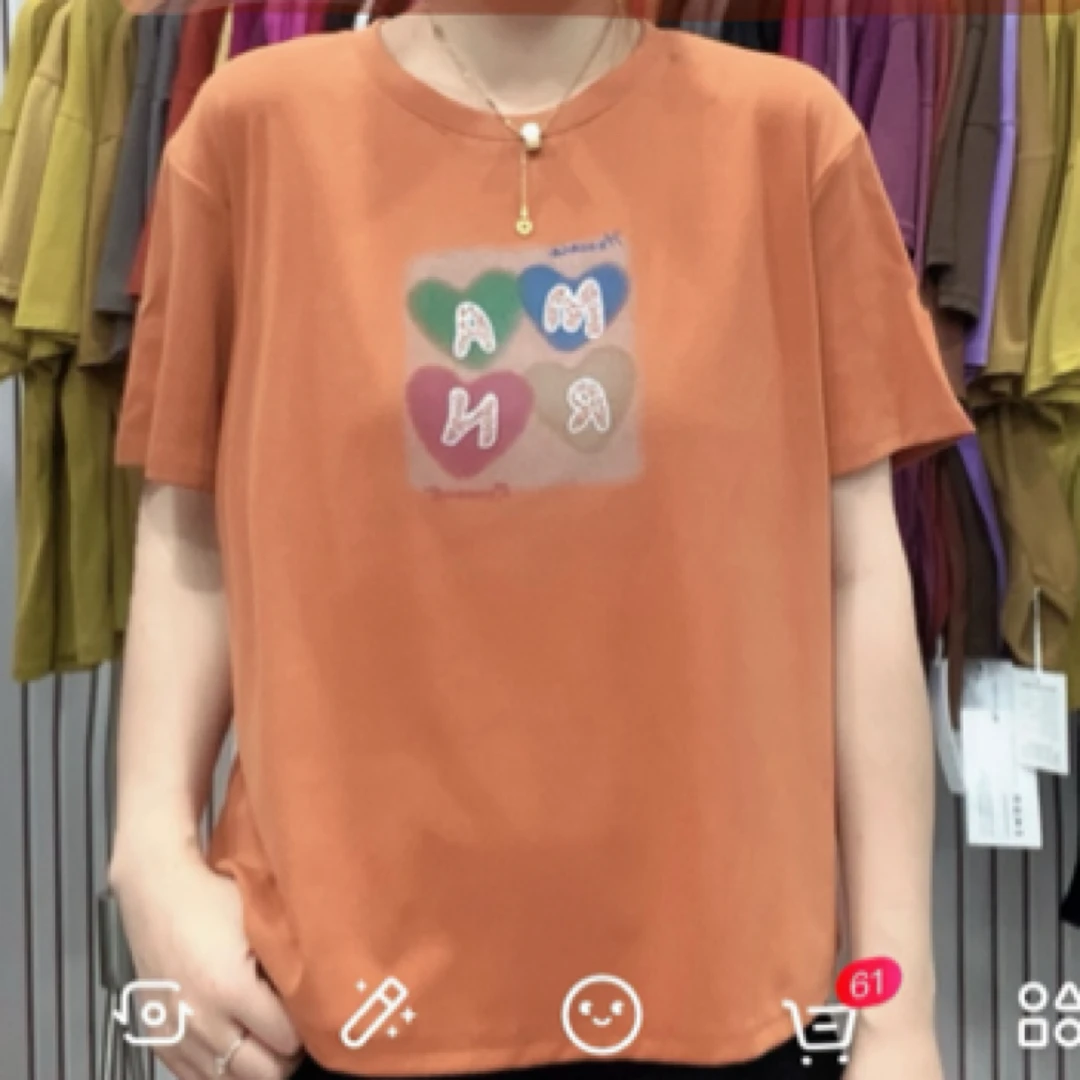 2025年新款高品质甩卖字母短袖圆领印花烫印宽松型T恤经典百搭