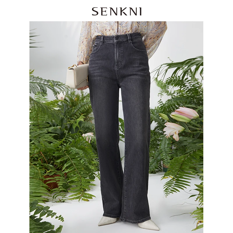 圣可尼棉质复古直筒牛仔长裤S150325NF