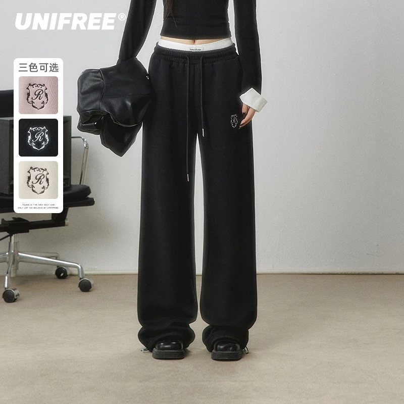 0060【金拐子专属】UNIFREE休闲运动裤显瘦拖地卫裤U251P029C1V1