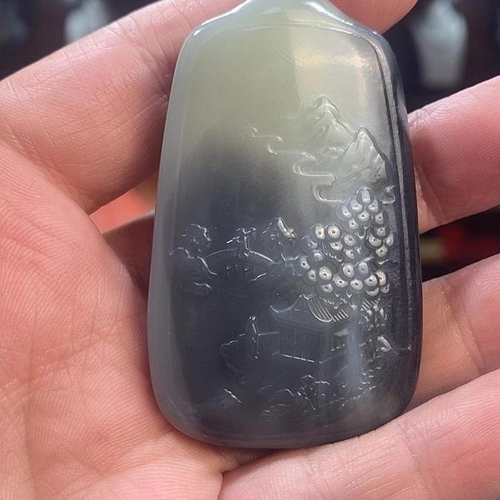 和田玉未镶嵌吊坠(不含链)