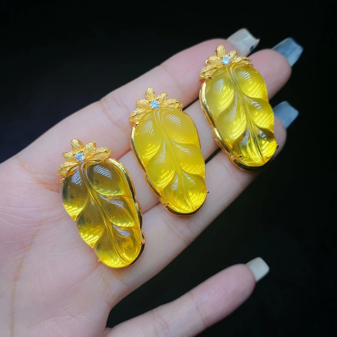 【云上叙】S925银琥珀吊坠-多样性发其一-17*29mm-V55371-K（商城）