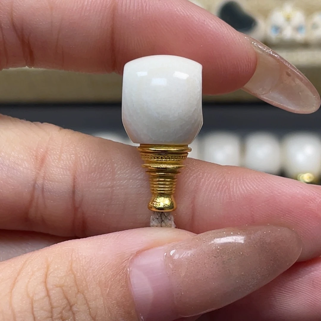 猛犸象牙其他芝士皮分体三通 塔头纯925银度24k