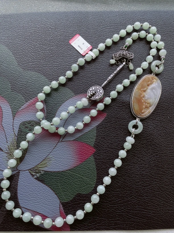 足银银制品 国风设计款 仿古纯银手工款项链 