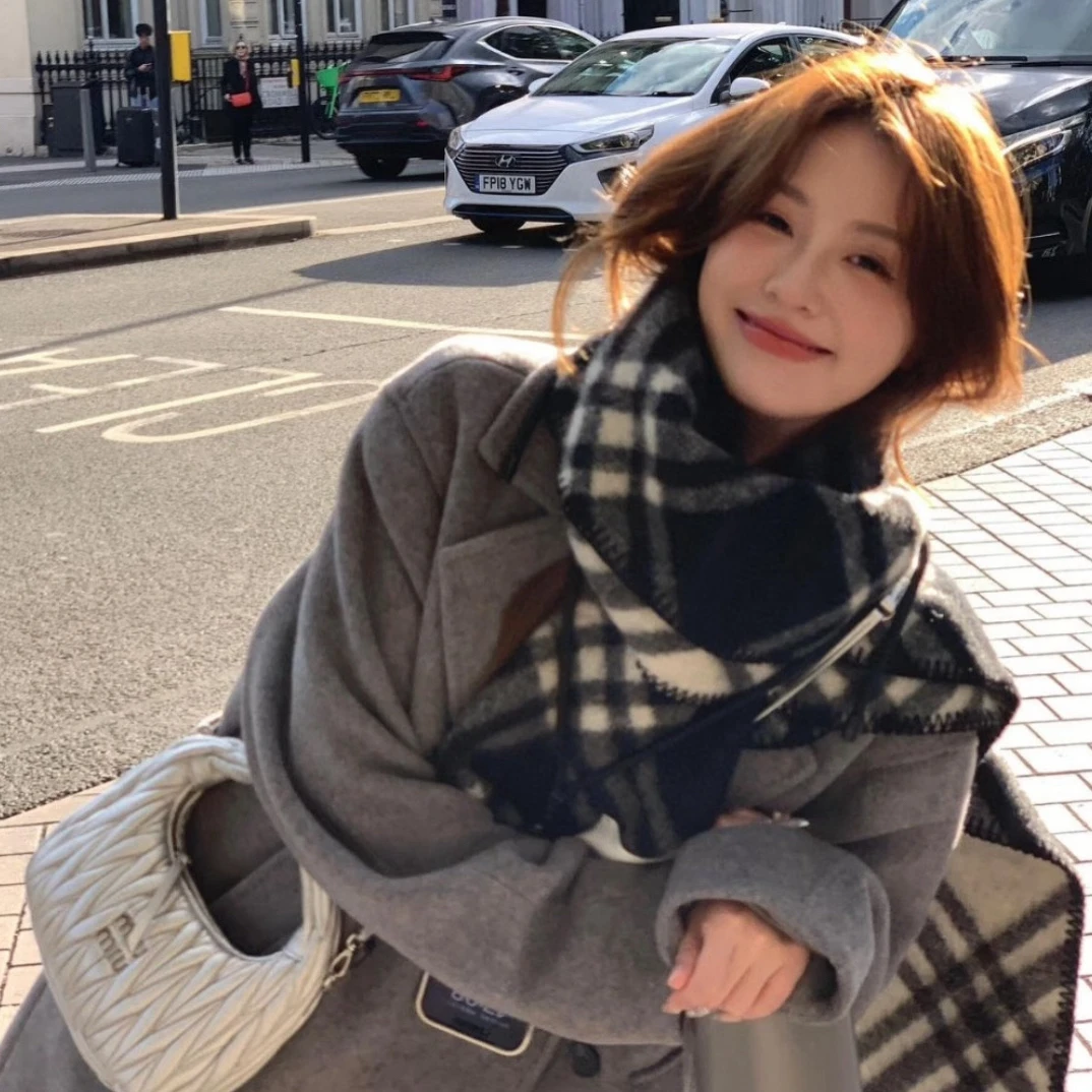 【全品系列】女款时尚双面羊绒围巾