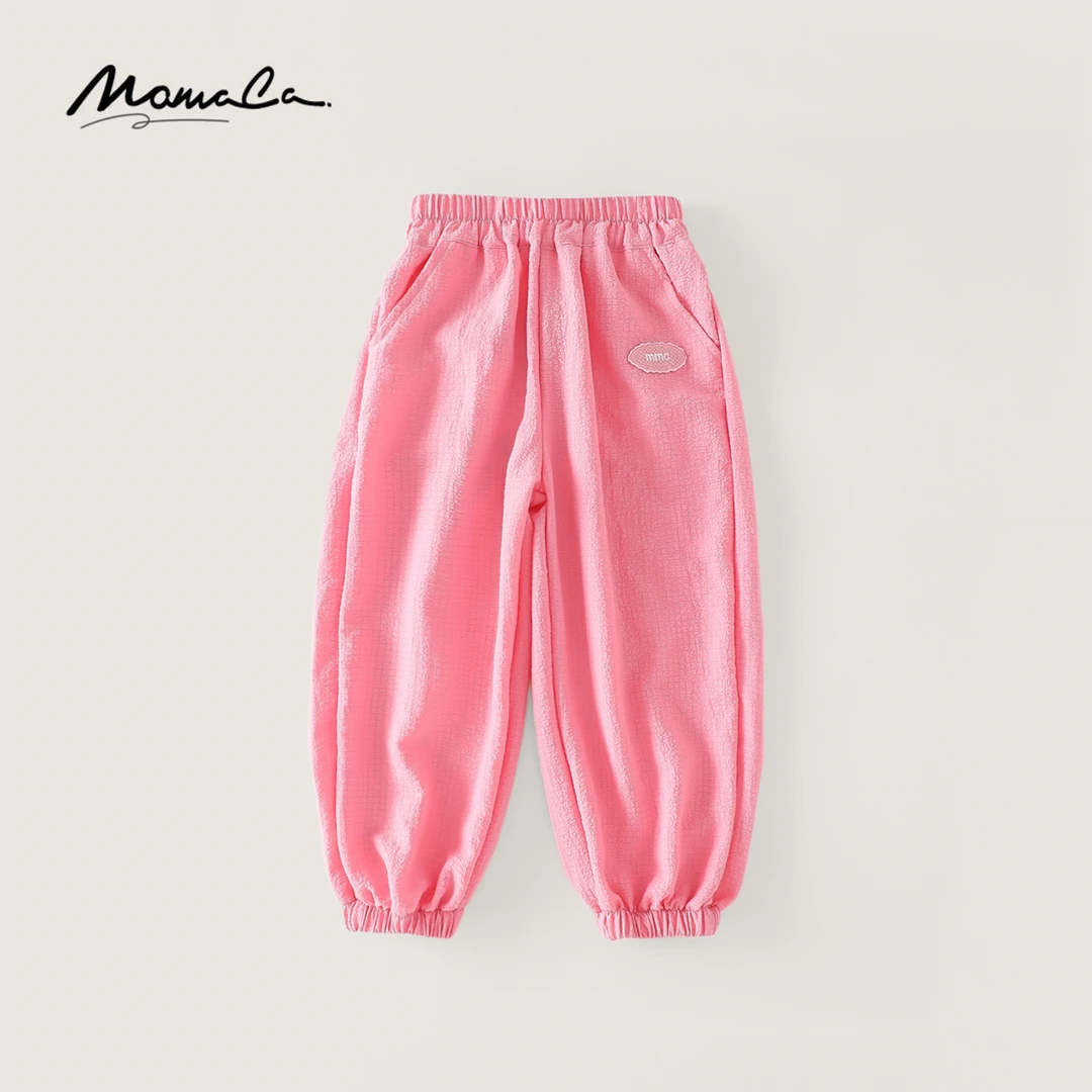 MOMOCO夏季款女童甜美洋气绣花休闲裤77680354001