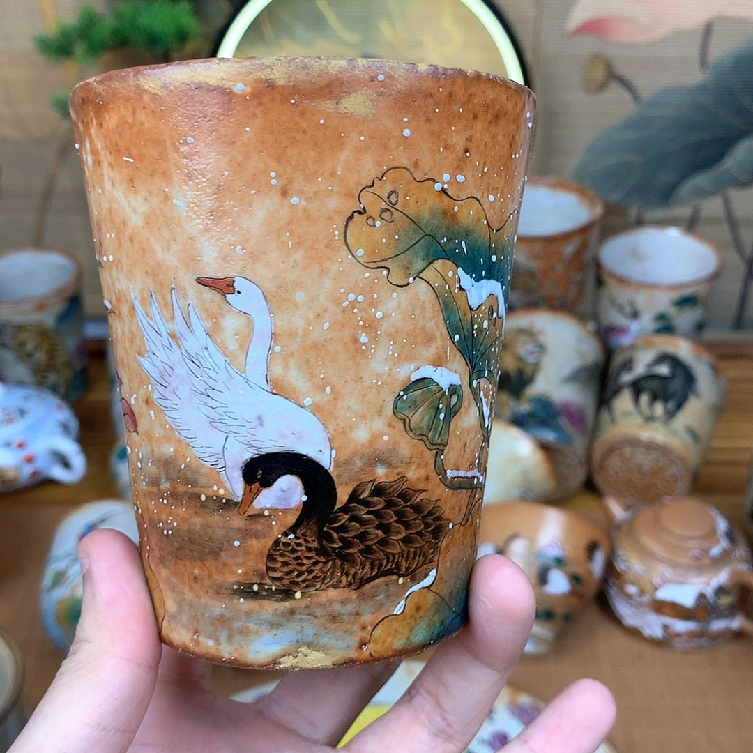 橘***3摆件景德镇陶瓷手作