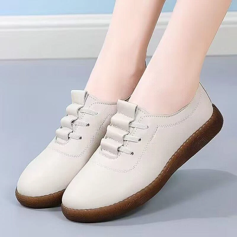 太极鞋牛筋底真皮女新款中老年透气太极拳练功鞋武术练功妈妈鞋