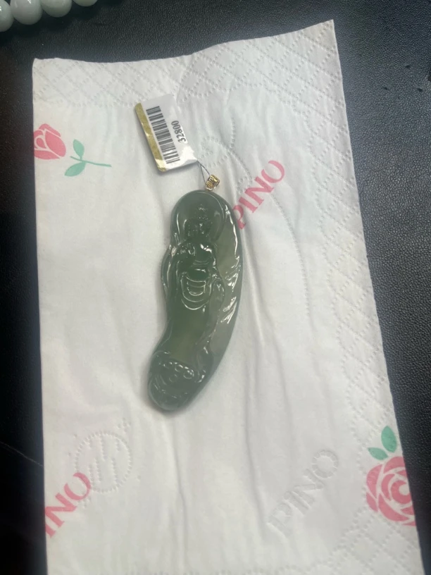 天然缅甸a货翡翠站观音