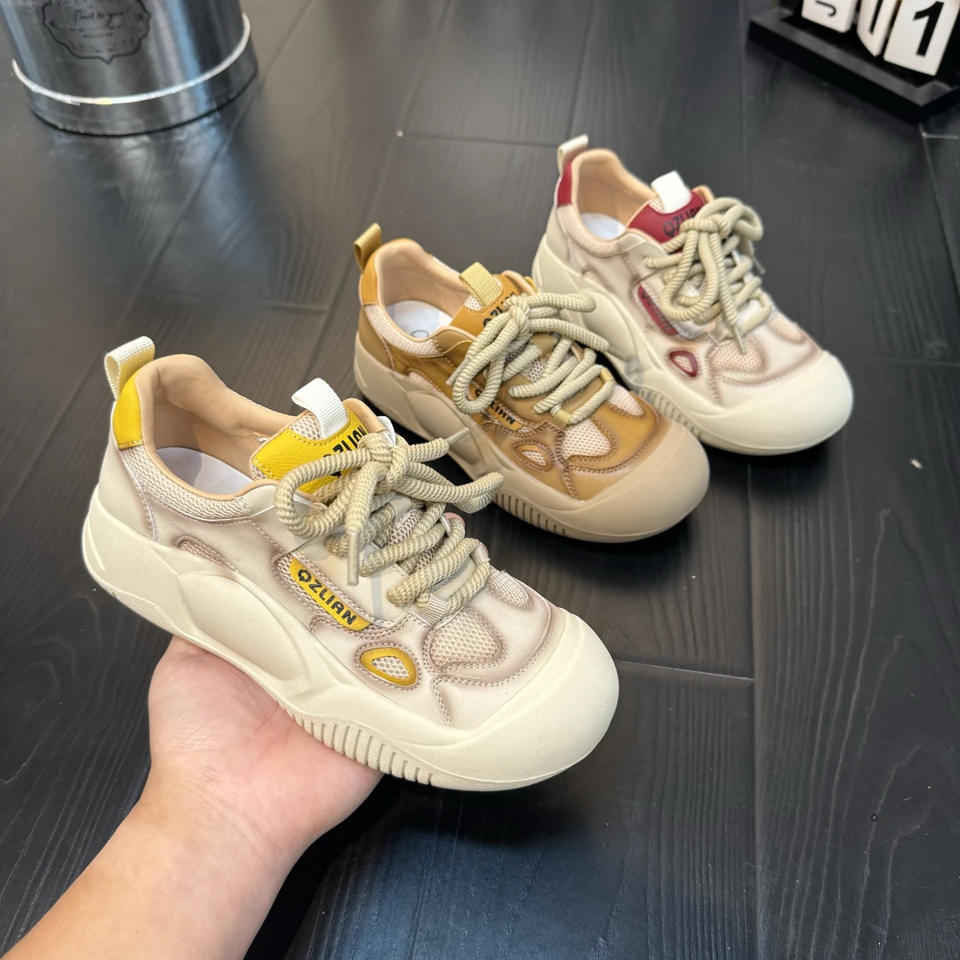 千之恋G增高5CM2025春季新款休闲时尚百搭高级感厚底气质女鞋8531