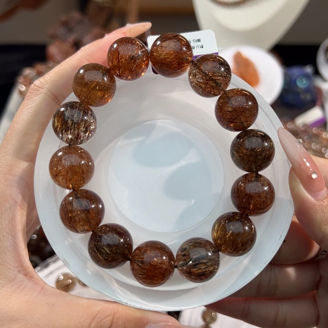 水晶未镶嵌手链黑金超七16