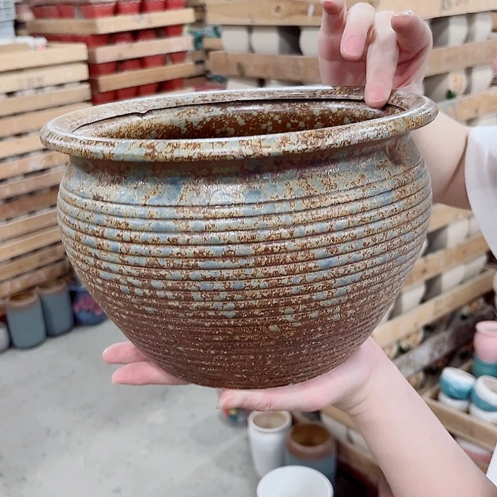 有孔.凑单10元陶瓷花盆发货！