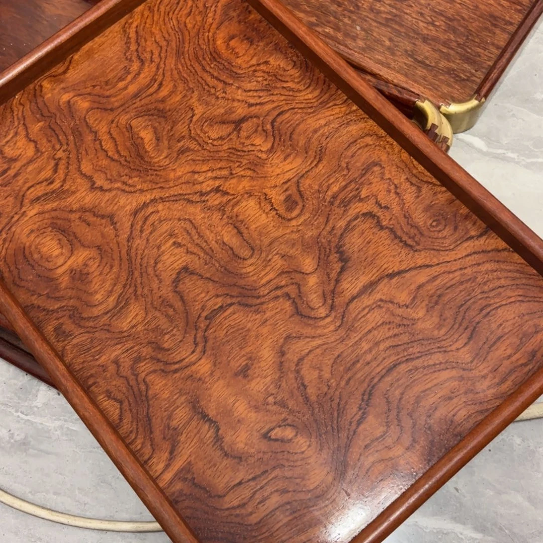 无***用木缅甸花梨超大托盘