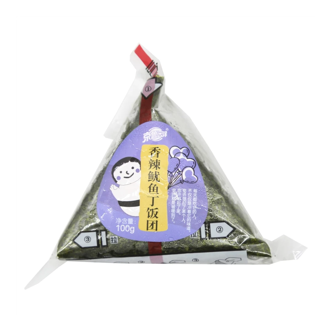 京鲁远洋香辣鱿鱼丁饭团100g