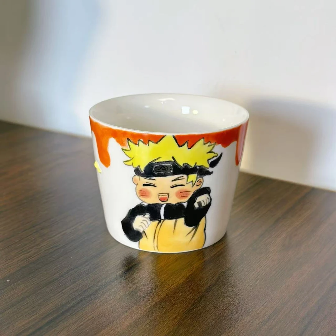 【直播-不带礼盒】高温釉下彩中大号手握杯陶瓷杯024