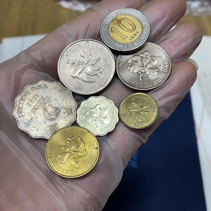 镍香港早期硬币七个一组