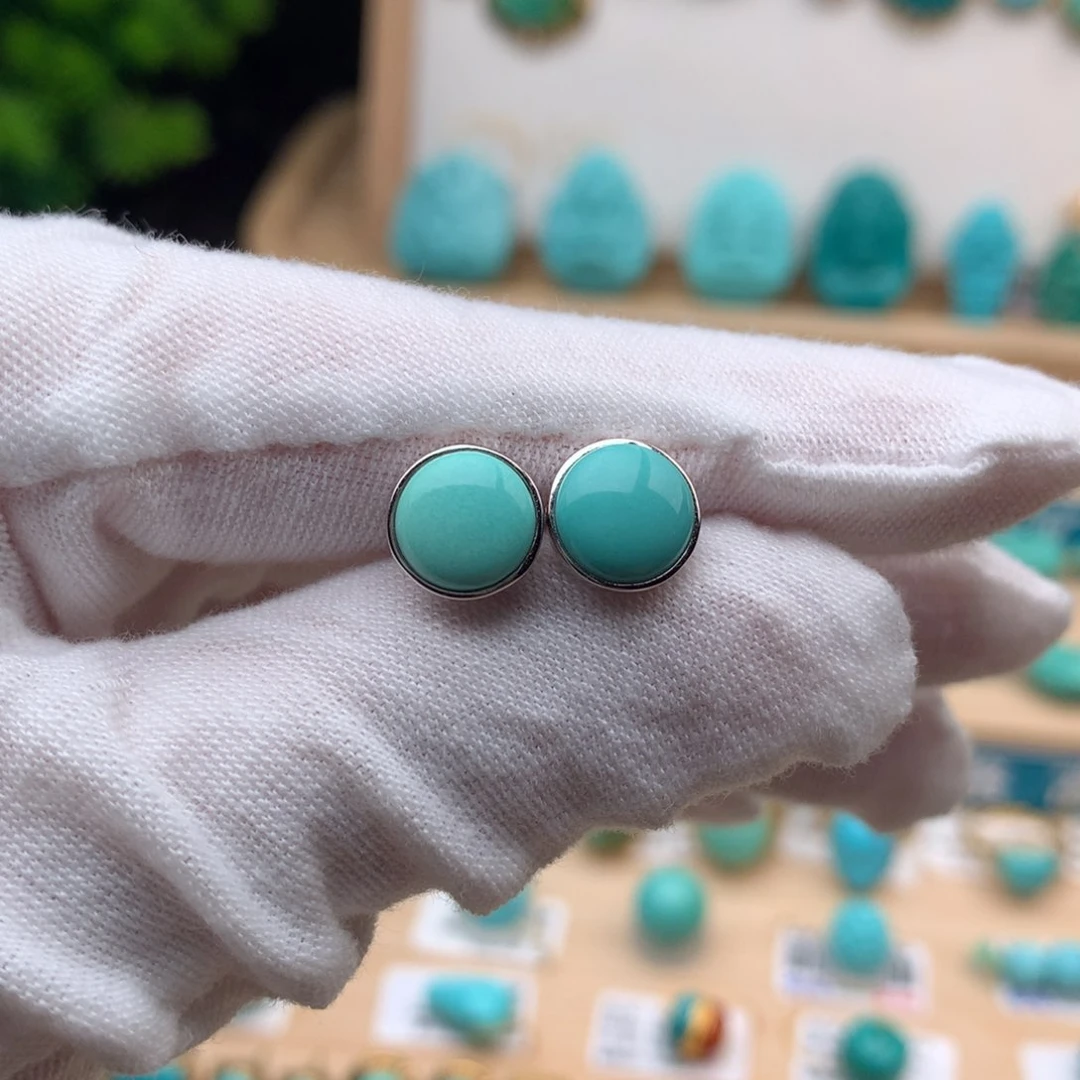 绿松石珠宝奇石银S925镶嵌