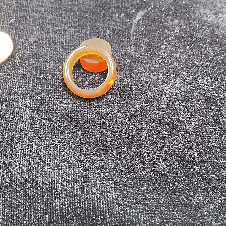 琥珀未镶嵌吊坠(不含链)天然缅甸琥珀棕红指环