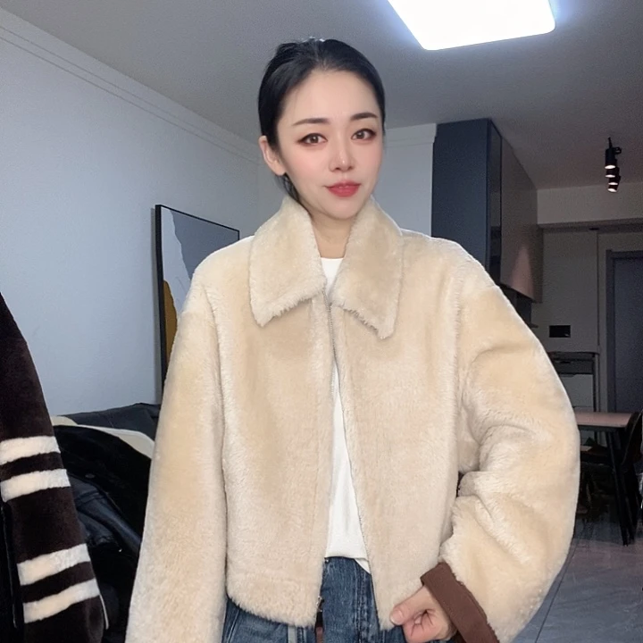 绵羊皮拉贡皮毛一体L130斤内