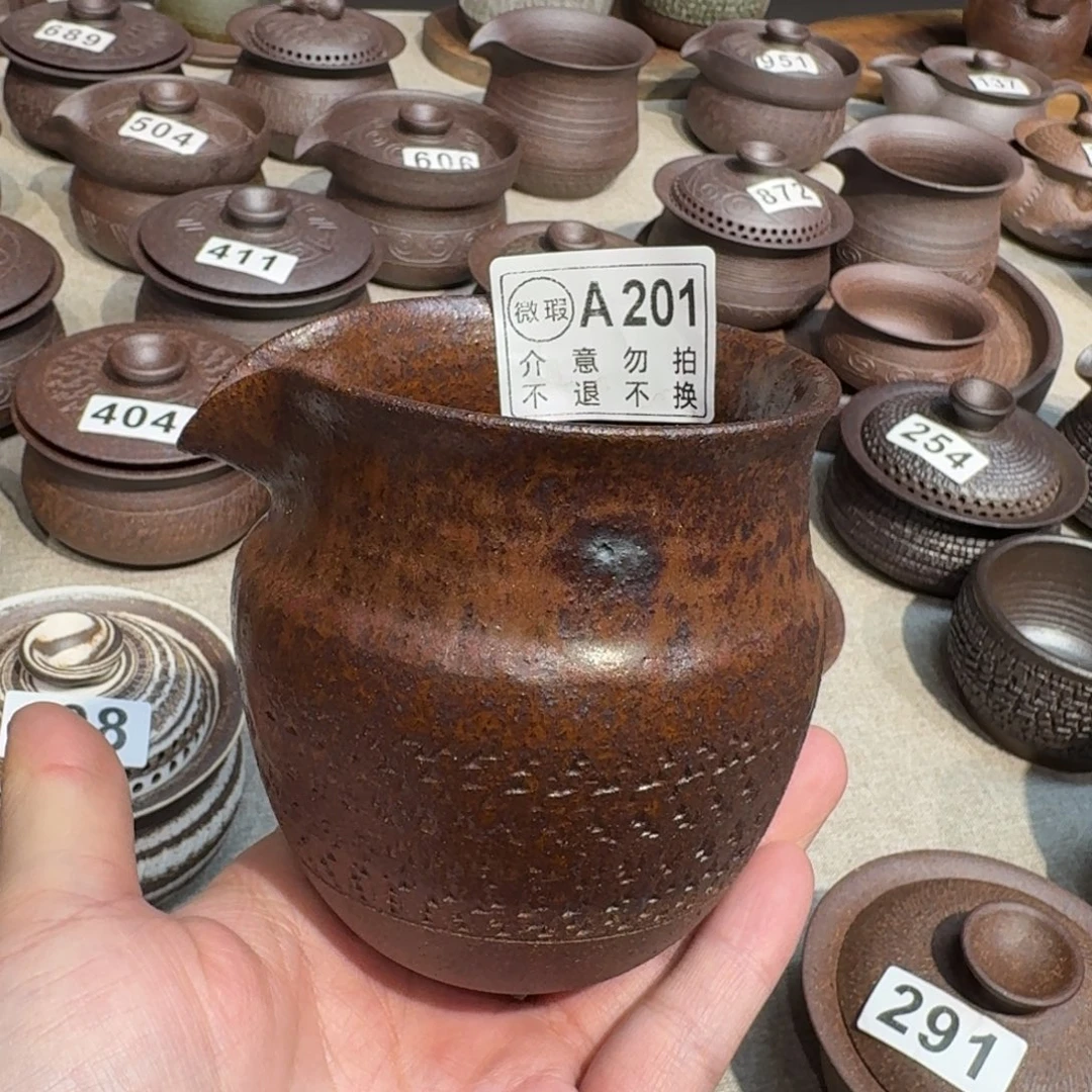 陶粗瓷茶具素色盖碗