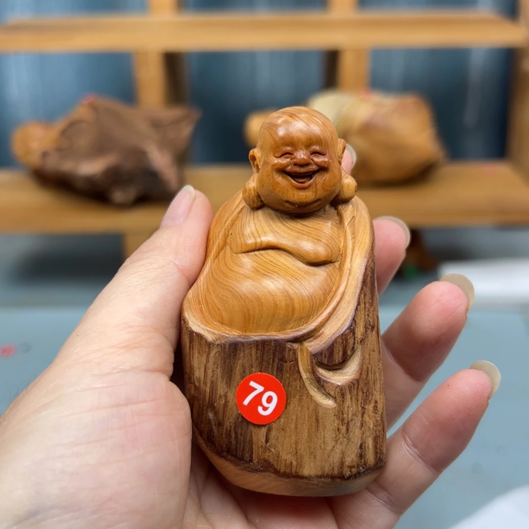 圈***叉木崖柏木摆件手把件