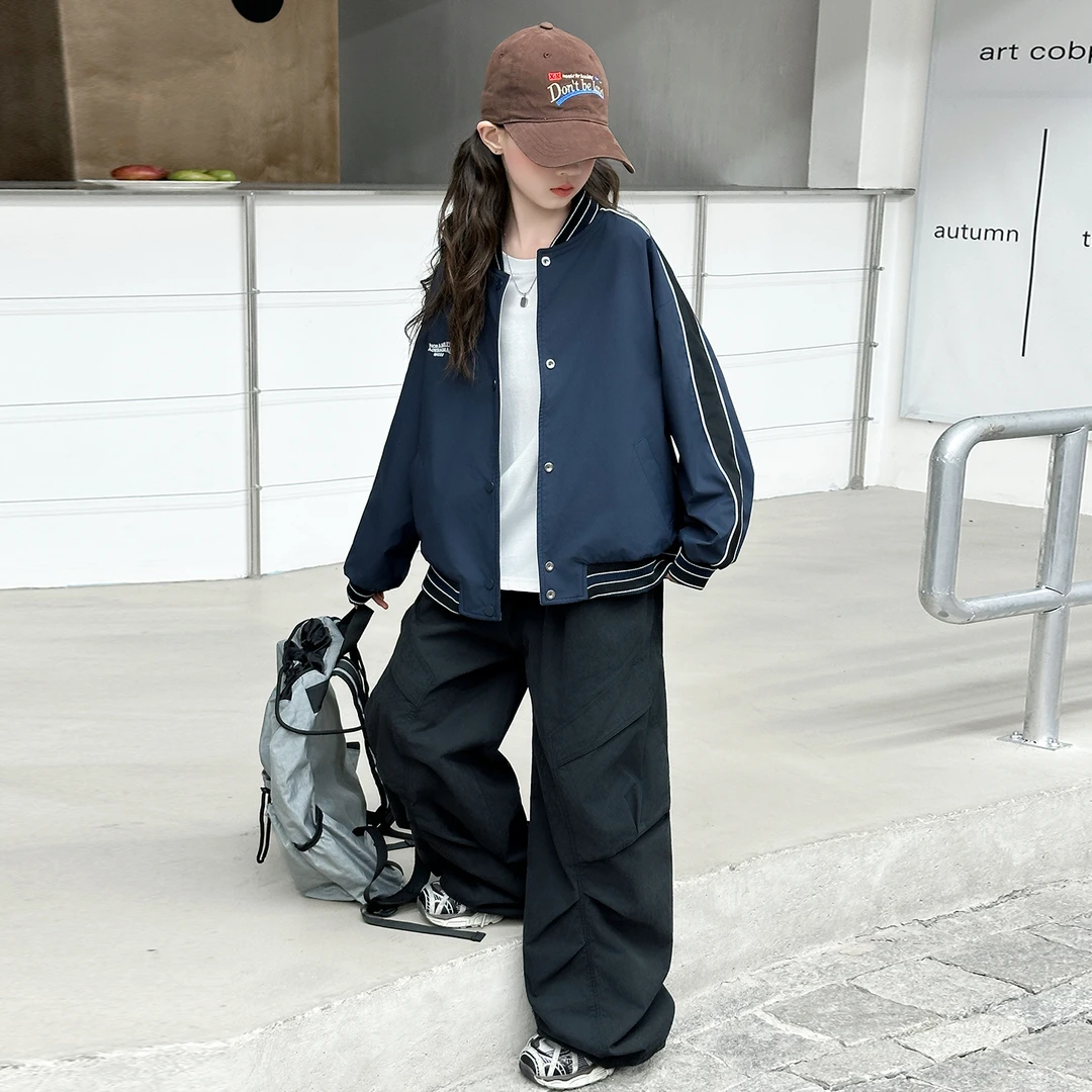 简约潮牌店铺儿童服装2025年款衣服女童装春秋装外套6-12岁高级感