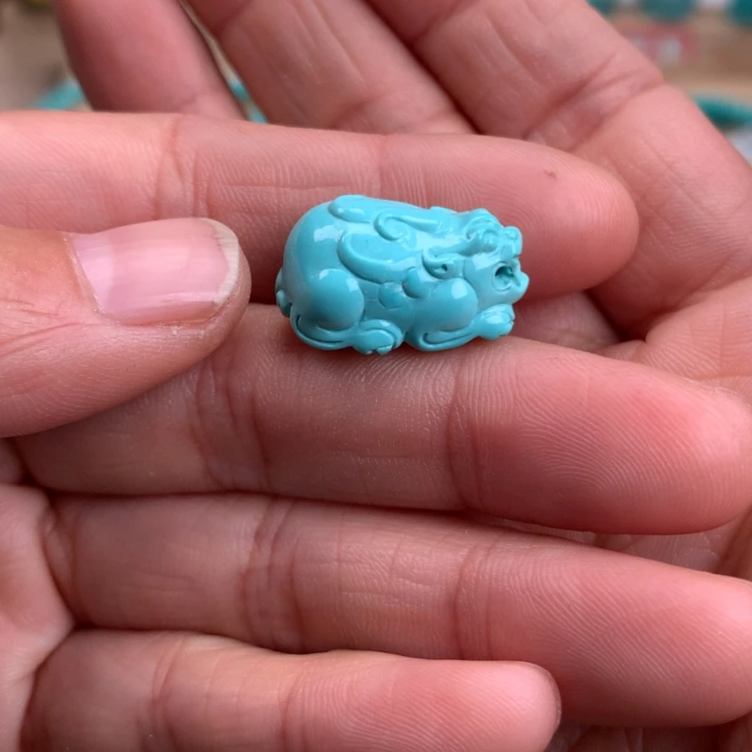 【闪购商品】绿松石貔貅4.33克银S925镶嵌