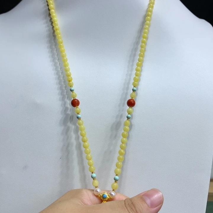 蜜蜡未镶嵌颈饰4.7mm