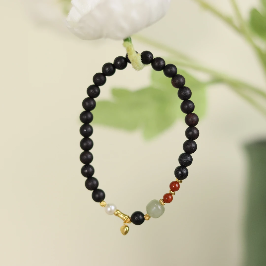 ZC10A18505[原创]降真香和田玉手串（多样性发货)