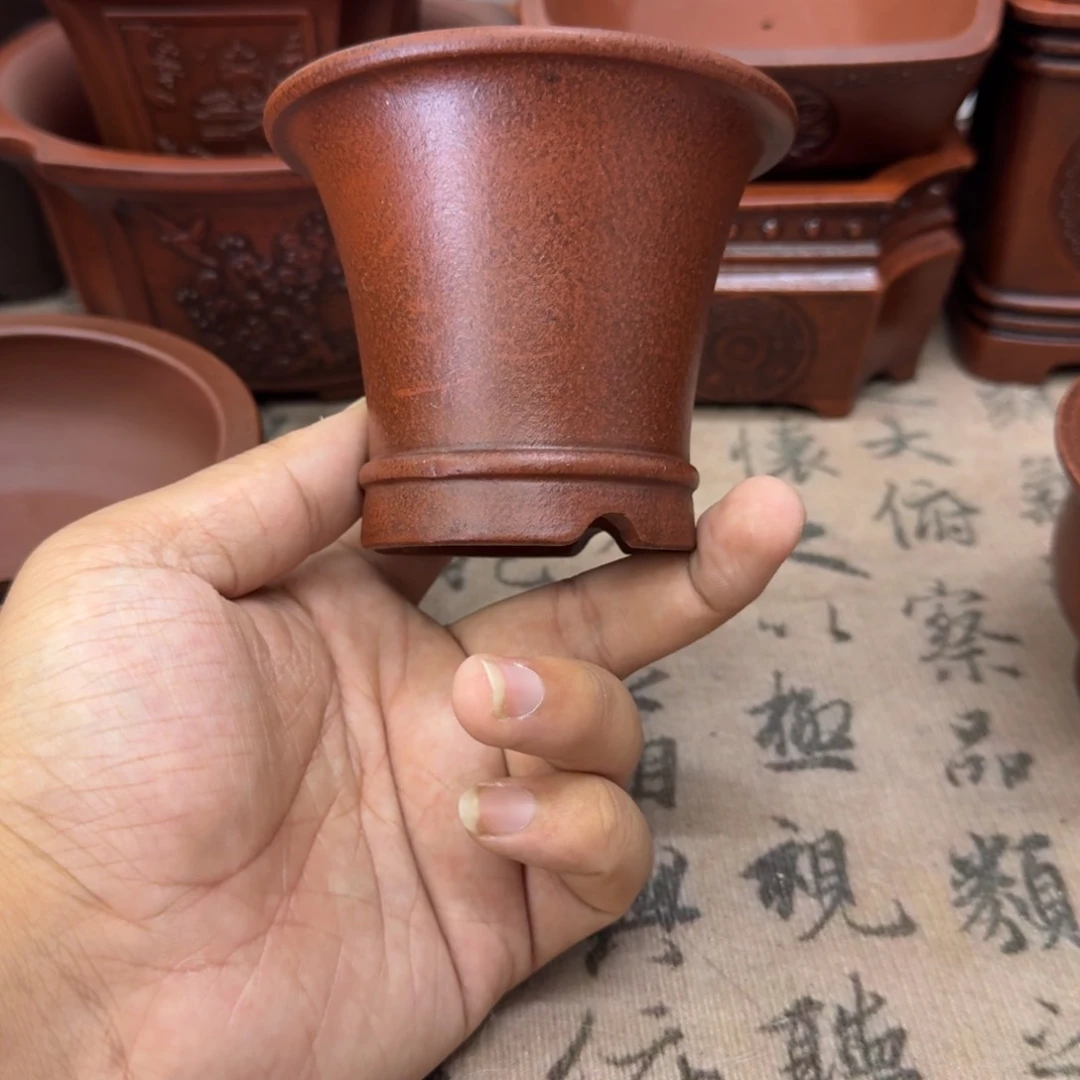 紫砂花盆8.5x7内经紫砂花盆