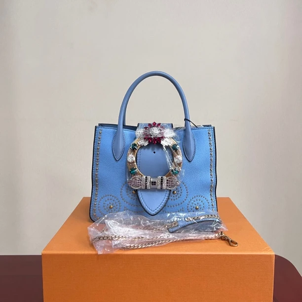 未使用 MIU MIU/缪缪 全皮高公价宝石包 鱼鱼